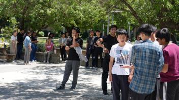 Participants build drone and practice flying